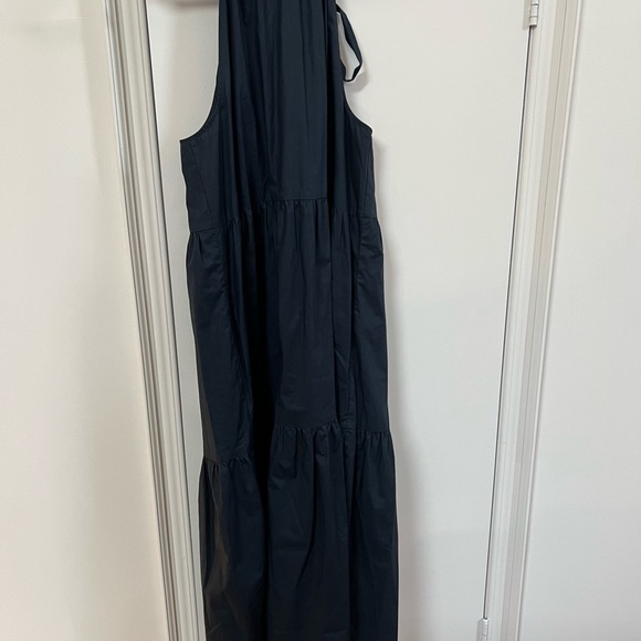 NWOT Paper Label, Navy blue, cotton, maxi length, halter dress by PaperLabel. - Picture 5 of 7